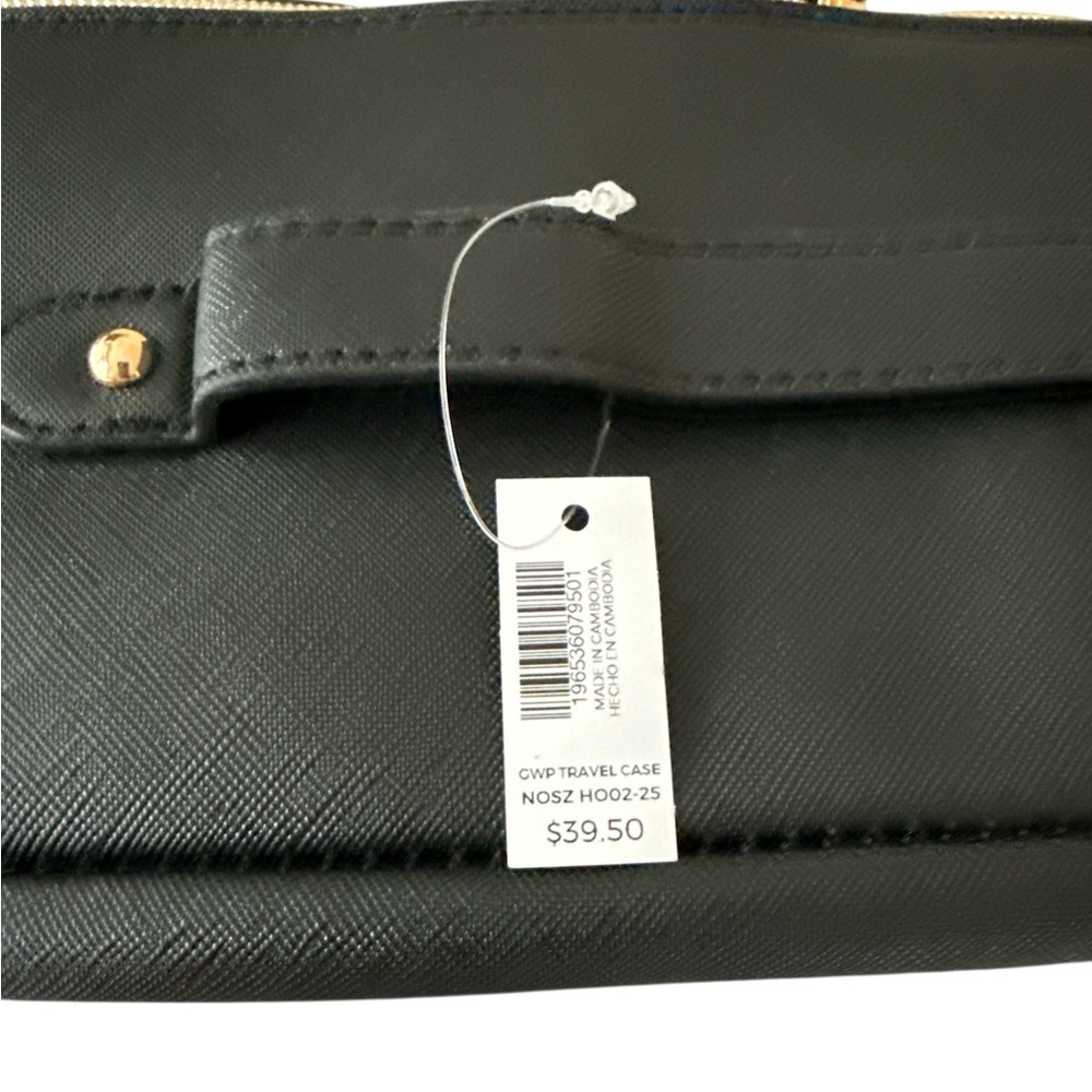 Chico Travel Case, NWT, Black Cosmetic Bag with Gold Zipper - Picture 8 of 8
